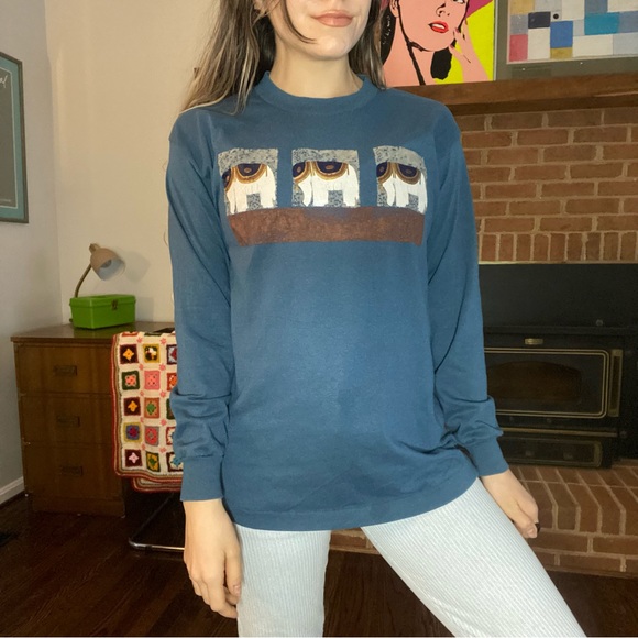 Vintage 90s Texas Single Stitch Elephant Graphic Sunbelt Crewneck Sweatshirt - Picture 3 of 13